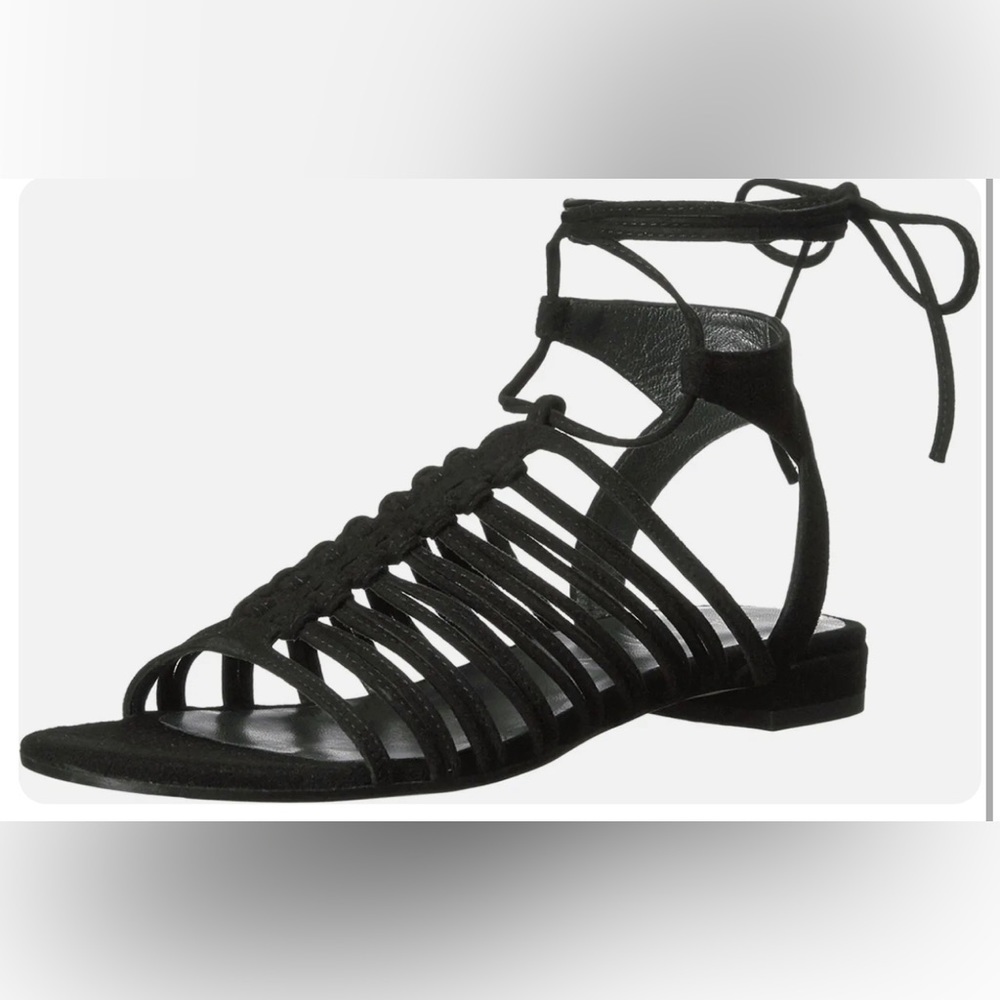 Stuart Weitzman  Knot Again Suede Lace-Up Gladiator Sandals Size 6.5 M